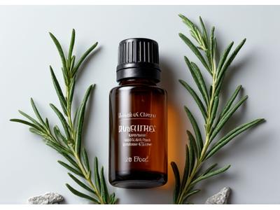 Botol minyak essential Focus & Clarity dengan nota herba