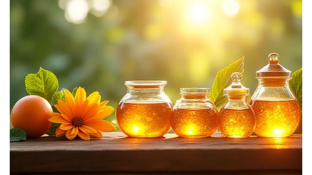 Gambaran visual proses fermentasi dari bahan mentah hingga produk akhir yang diperkaya, menunjukkan transformasi molekul.