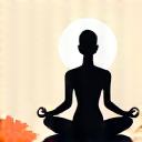 Seseorang melakukan meditasi di taman yang tenang, melambangkan pengurusan tekanan.